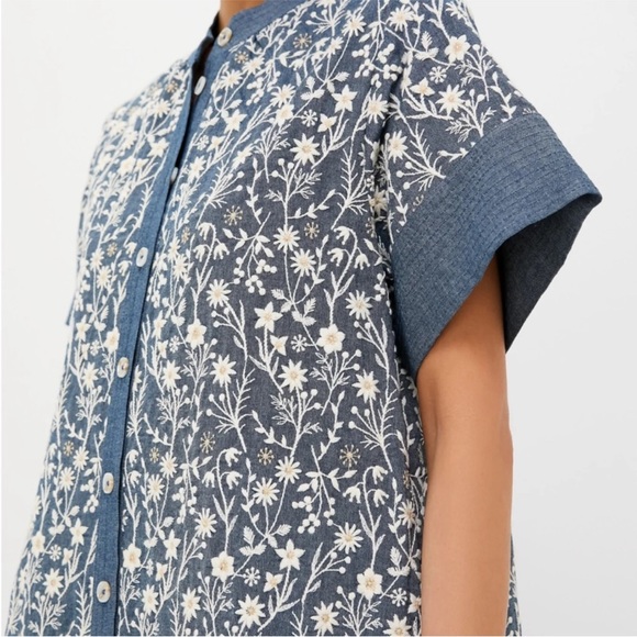 Tuckernuck Prescott Embroidered Chambray Dress size XL - Picture 3 of 6